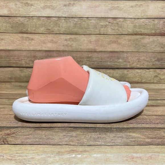 Stella Mcartney White Vegan Leather Padded Pointed Slide Sandals - Picture 3 of 9